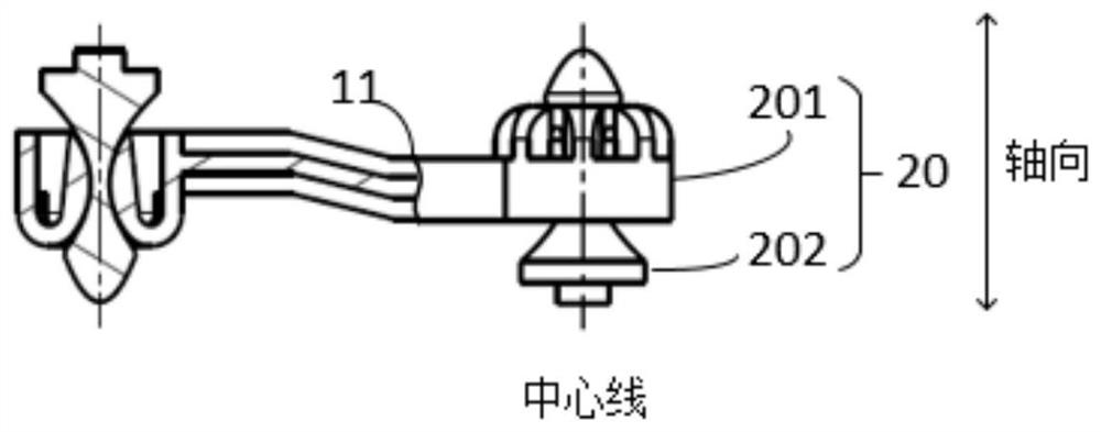 Flexible coupling mechanism and displacement sensing device with same