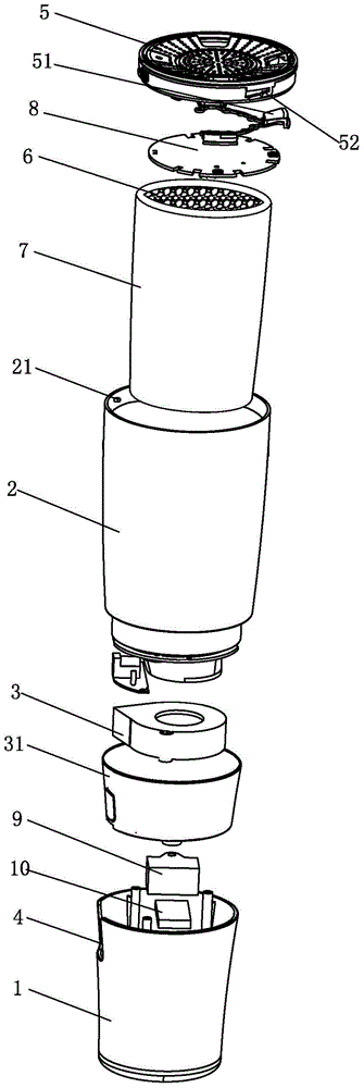 Cup-shaped efficient air purifier