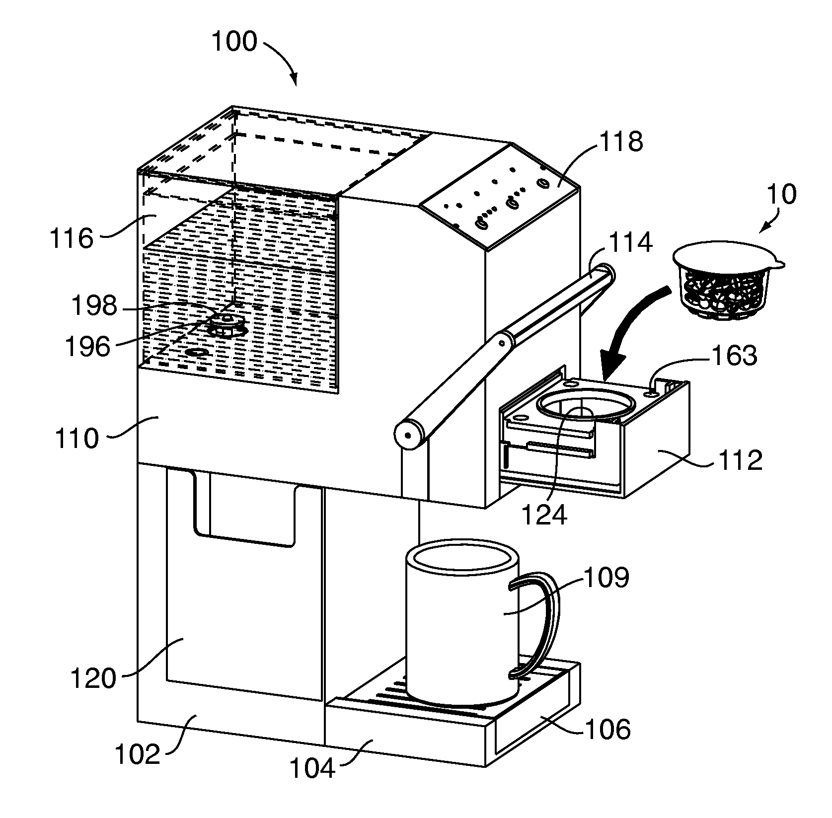 Brewed beverage appliance and method