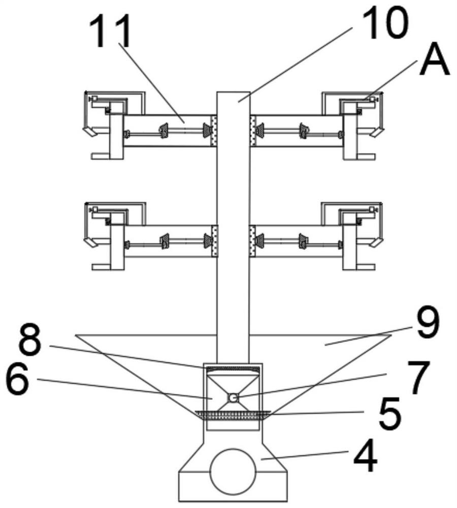 Vertical smoking oven device for meat products