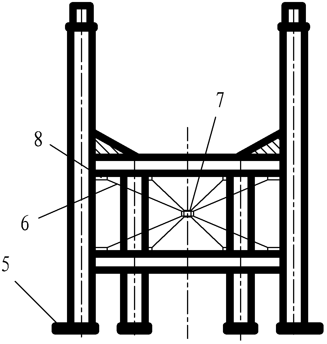 Method for installing converter body equipment and tooling platform