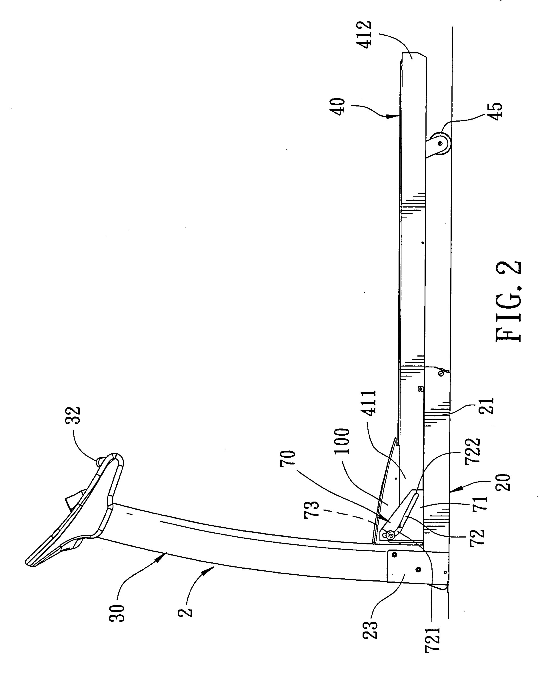 Folding treadmill