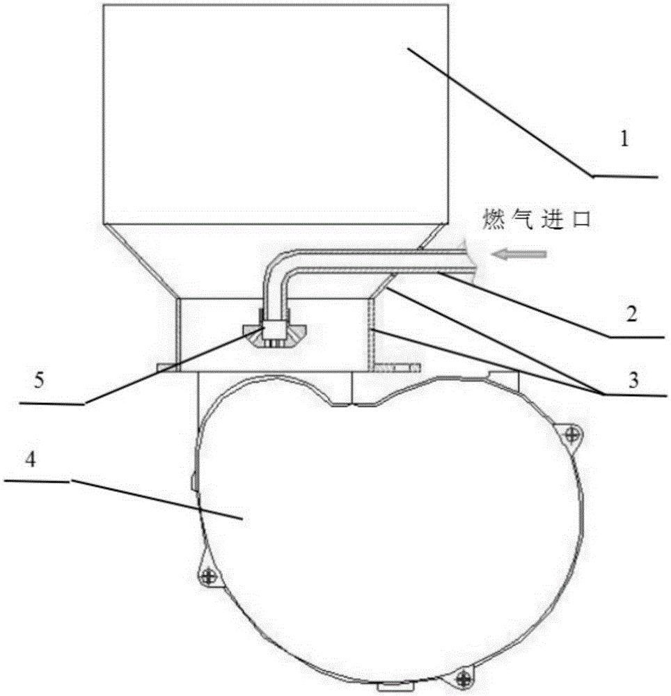 Gas headwind injection gas mixing combustor