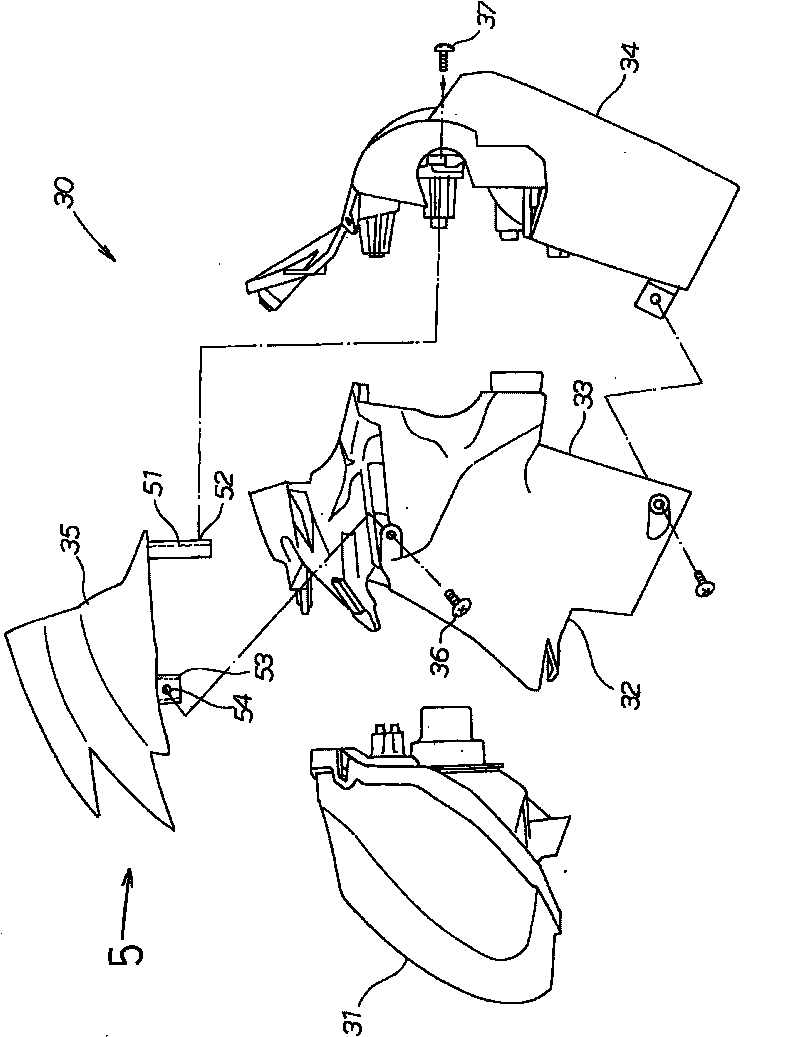 Handle cover of a motor bicycle