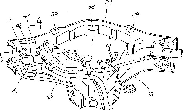 Handle cover of a motor bicycle