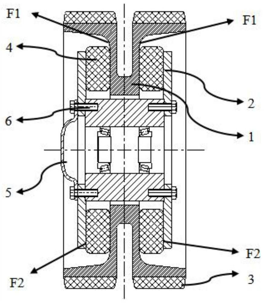 Internal and external double-vibration-reduction type bogie wheel for tracked vehicle