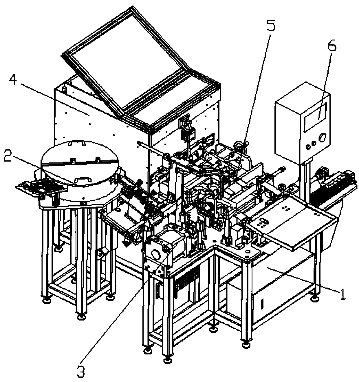 Automatic press-assembling machine for roller and bottom valve