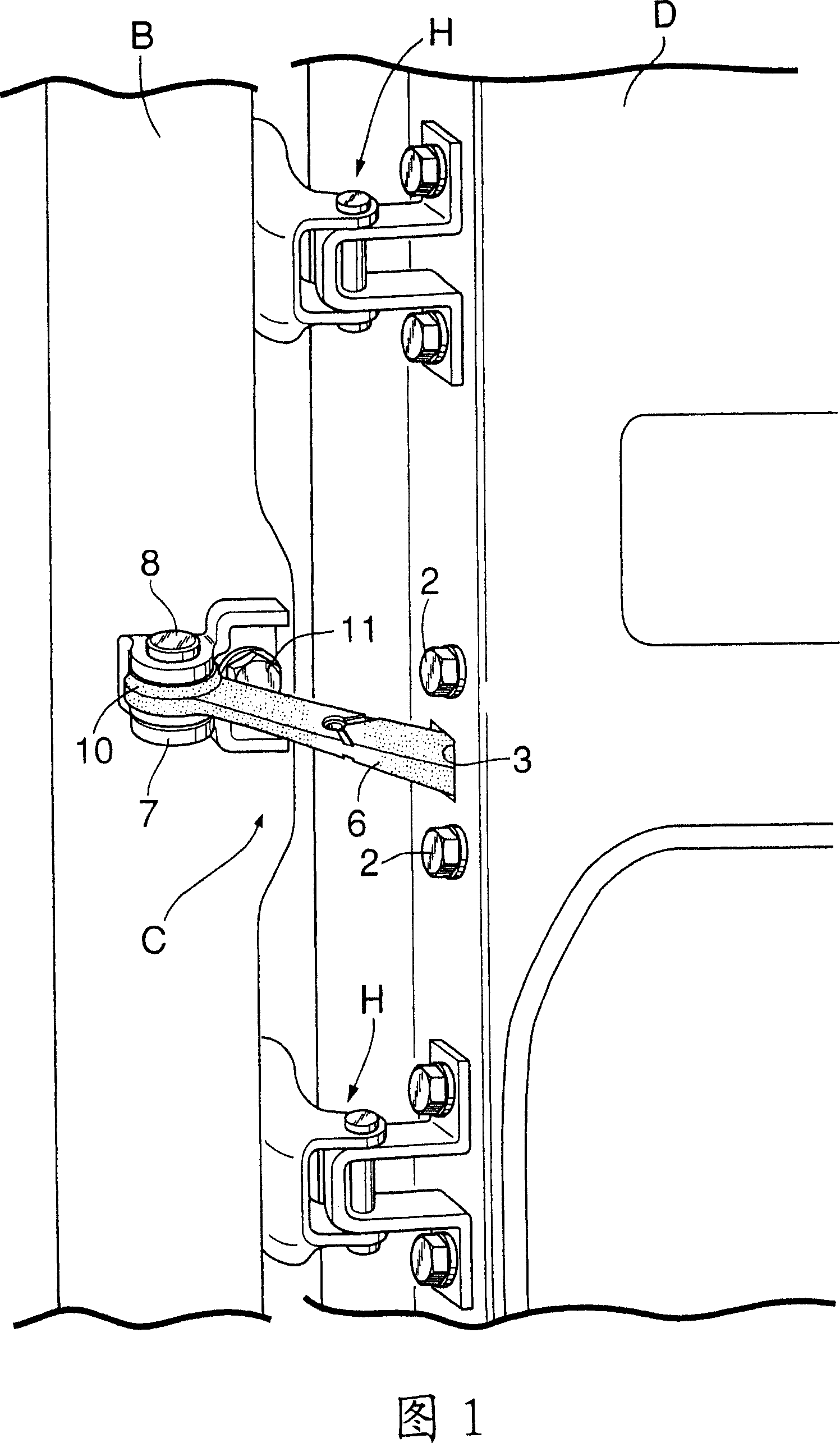 Door checker for automobile