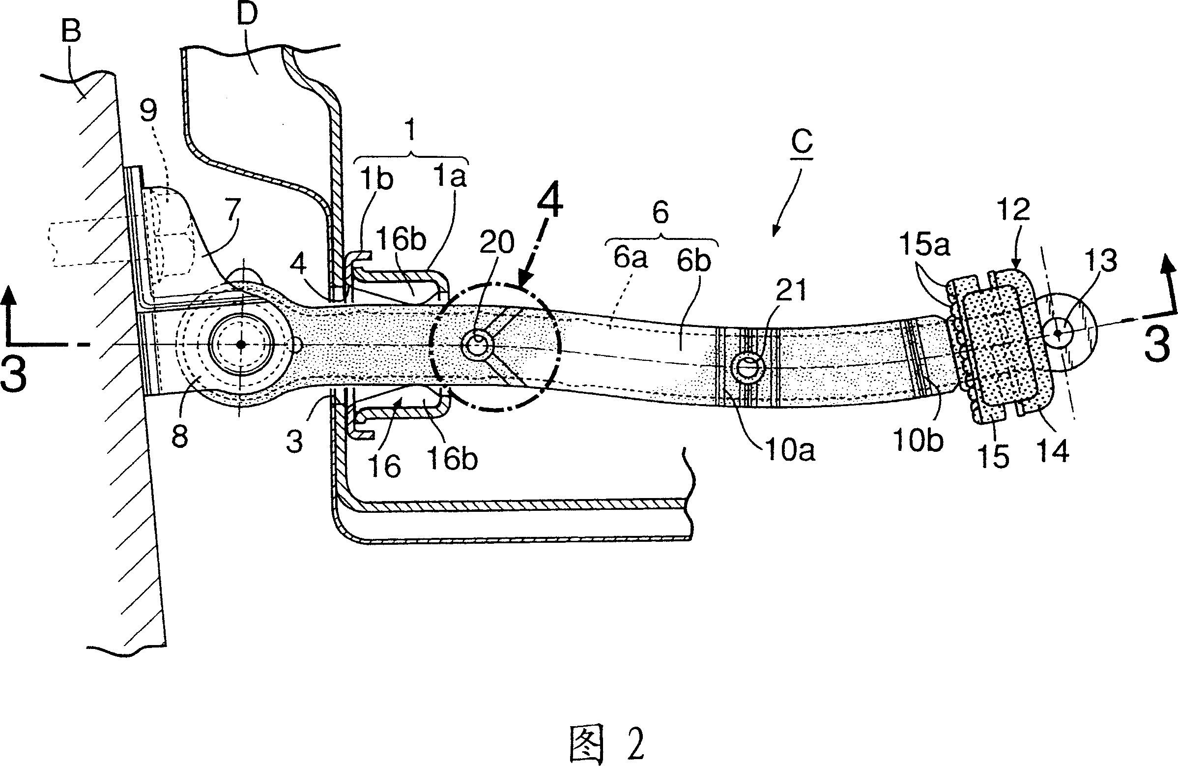 Door checker for automobile