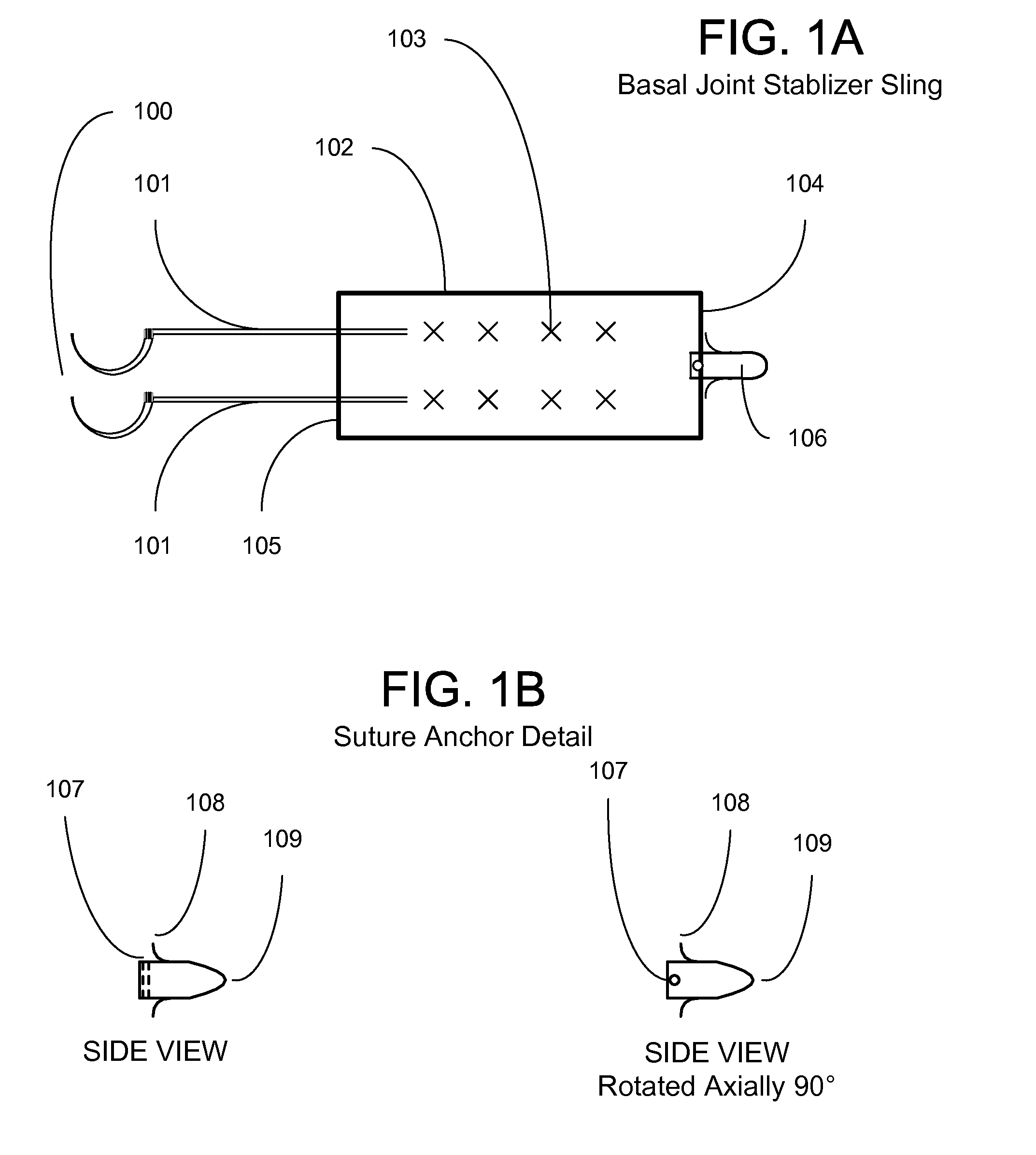 Surgical implantable stabilizer sling for basal joint arthroplasty