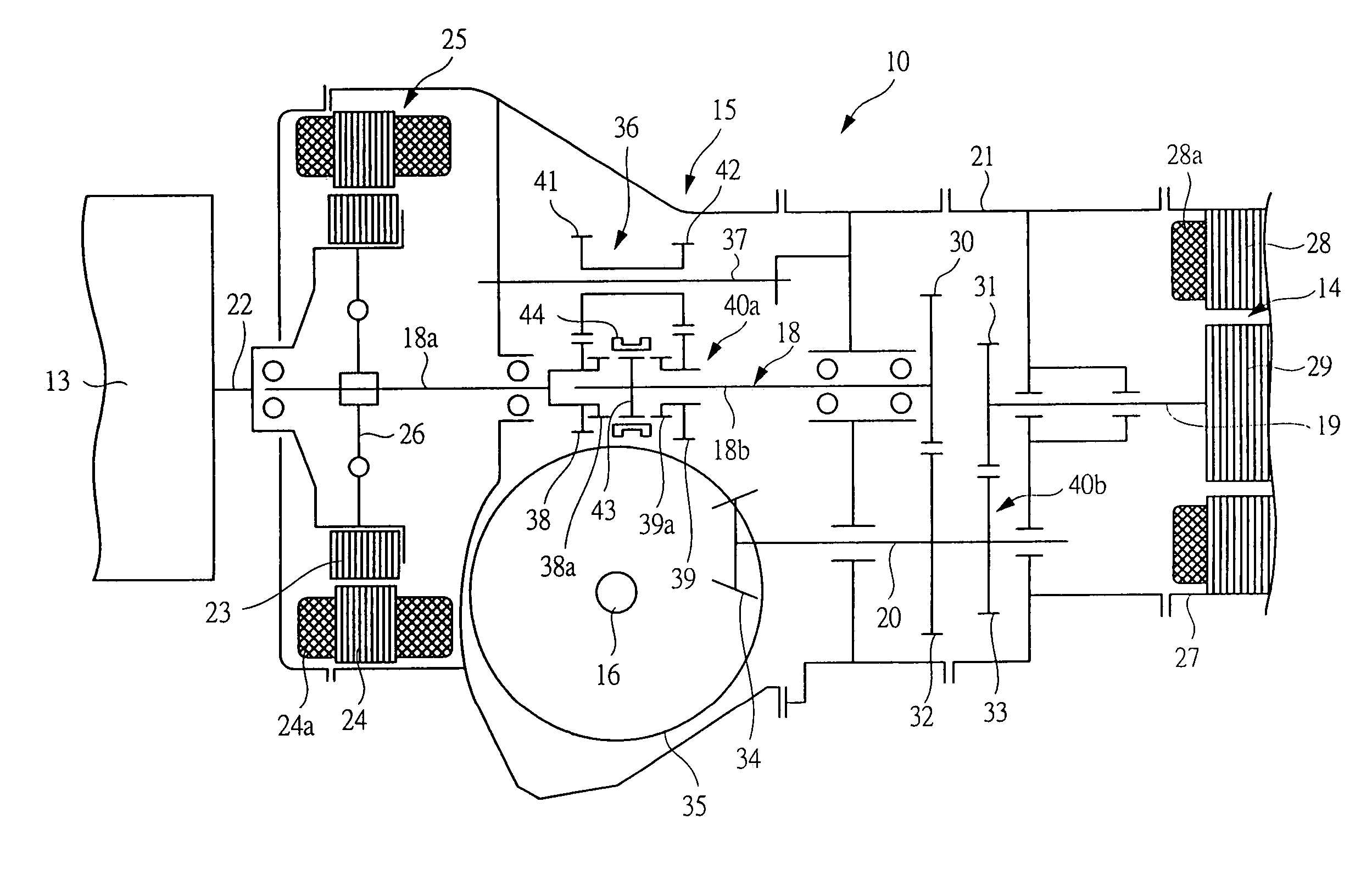 Driving apparatus for an electric vehicle