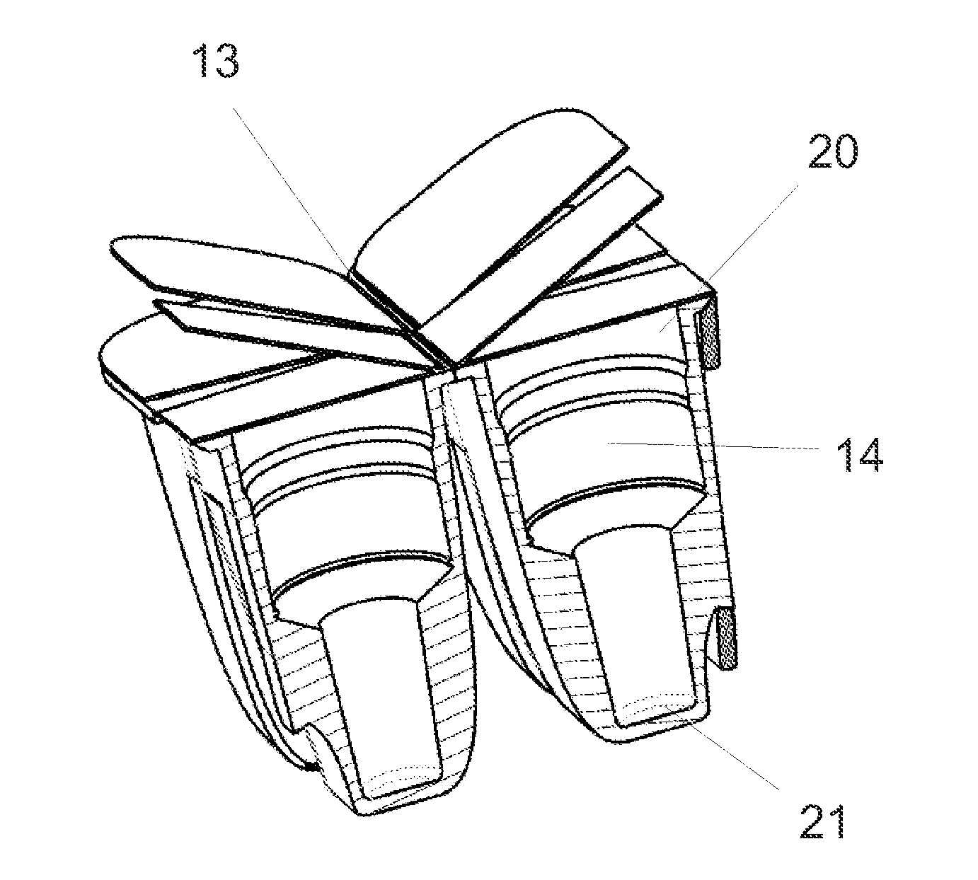 Two-Part Hinged Needle Magazine