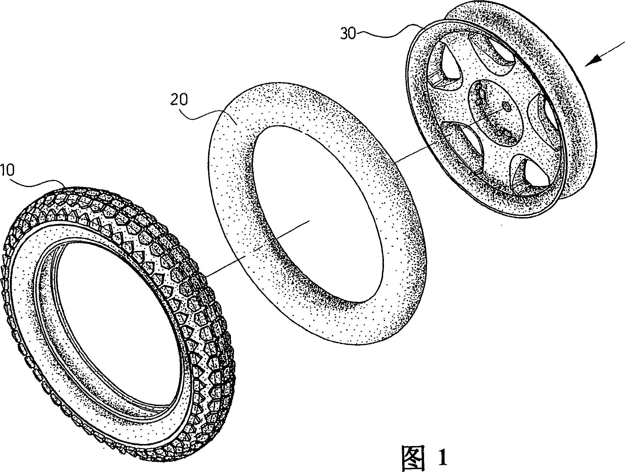 Method for producnig non-inflation tyre and non-inflation tyre