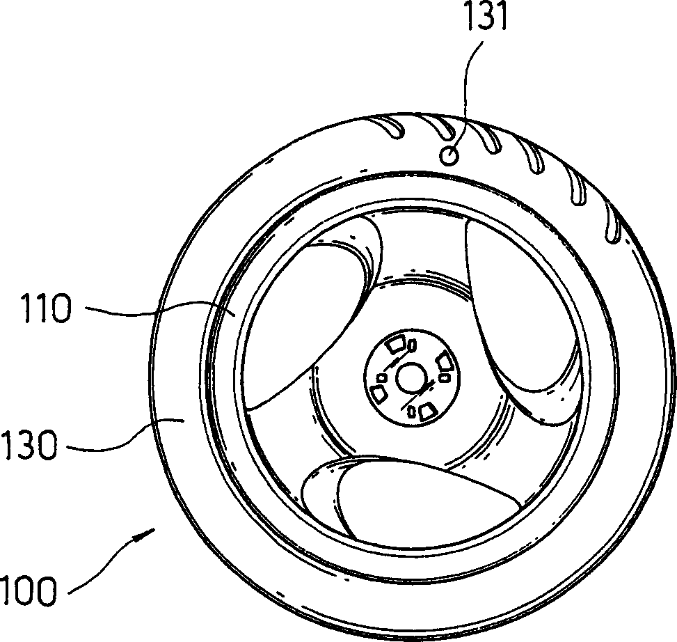 Method for producnig non-inflation tyre and non-inflation tyre