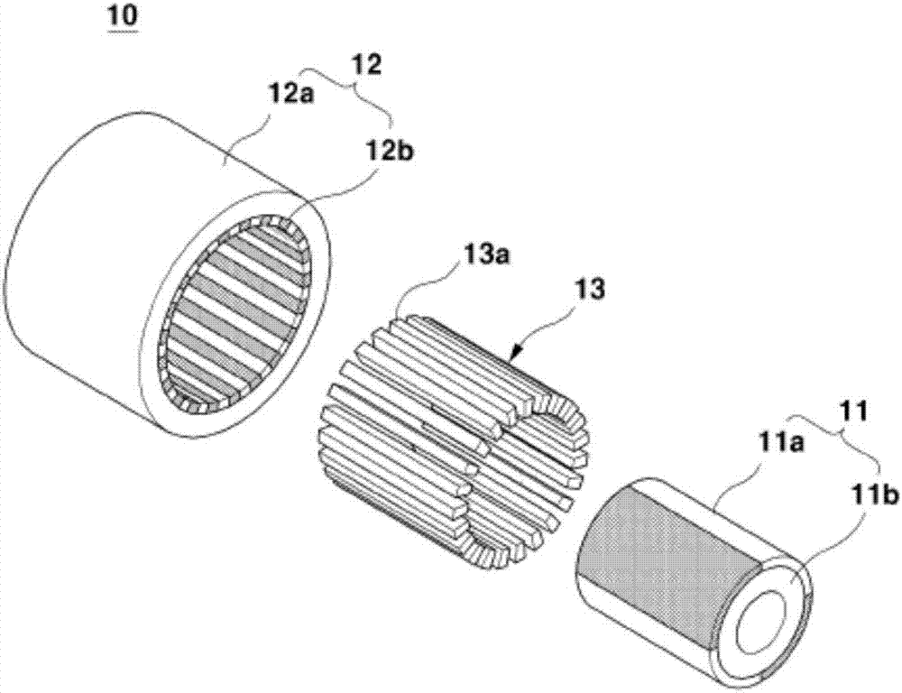 Magnetic gear having pole piece for improving transmitting torque