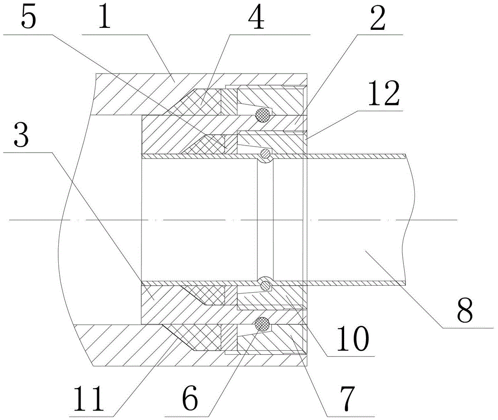 Pipeline connection invisible variable-diameter bushing and method of use thereof