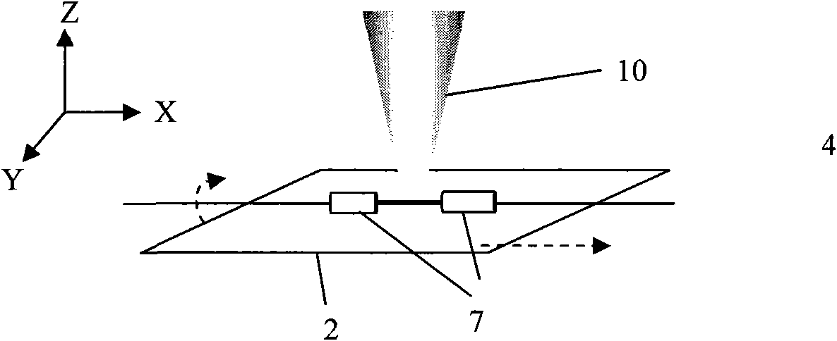 Method and device for microprocessing rotary optical fiber