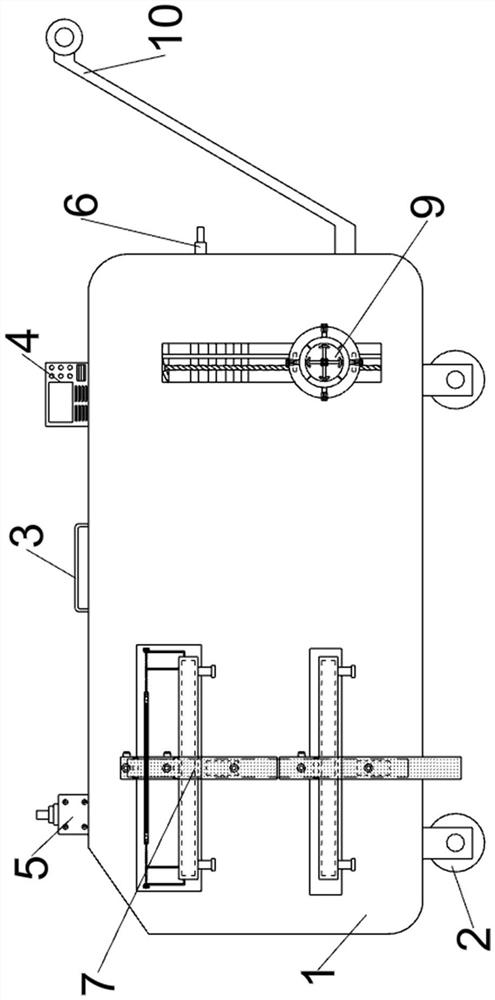 Tree brushing device for municipal administration