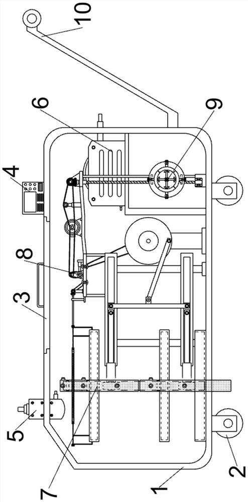 Tree brushing device for municipal administration