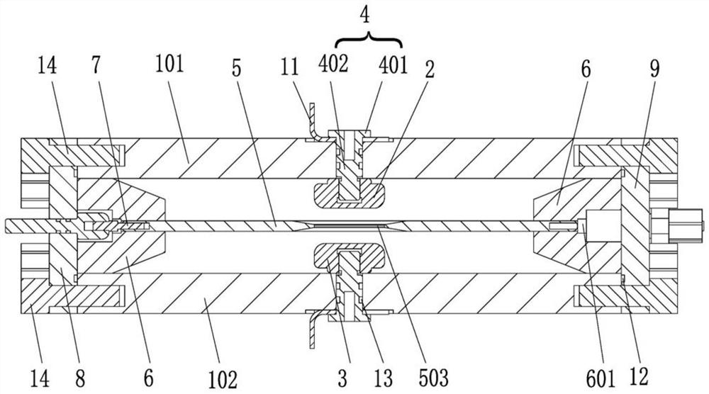 Three-electrode field distortion gas spark switch