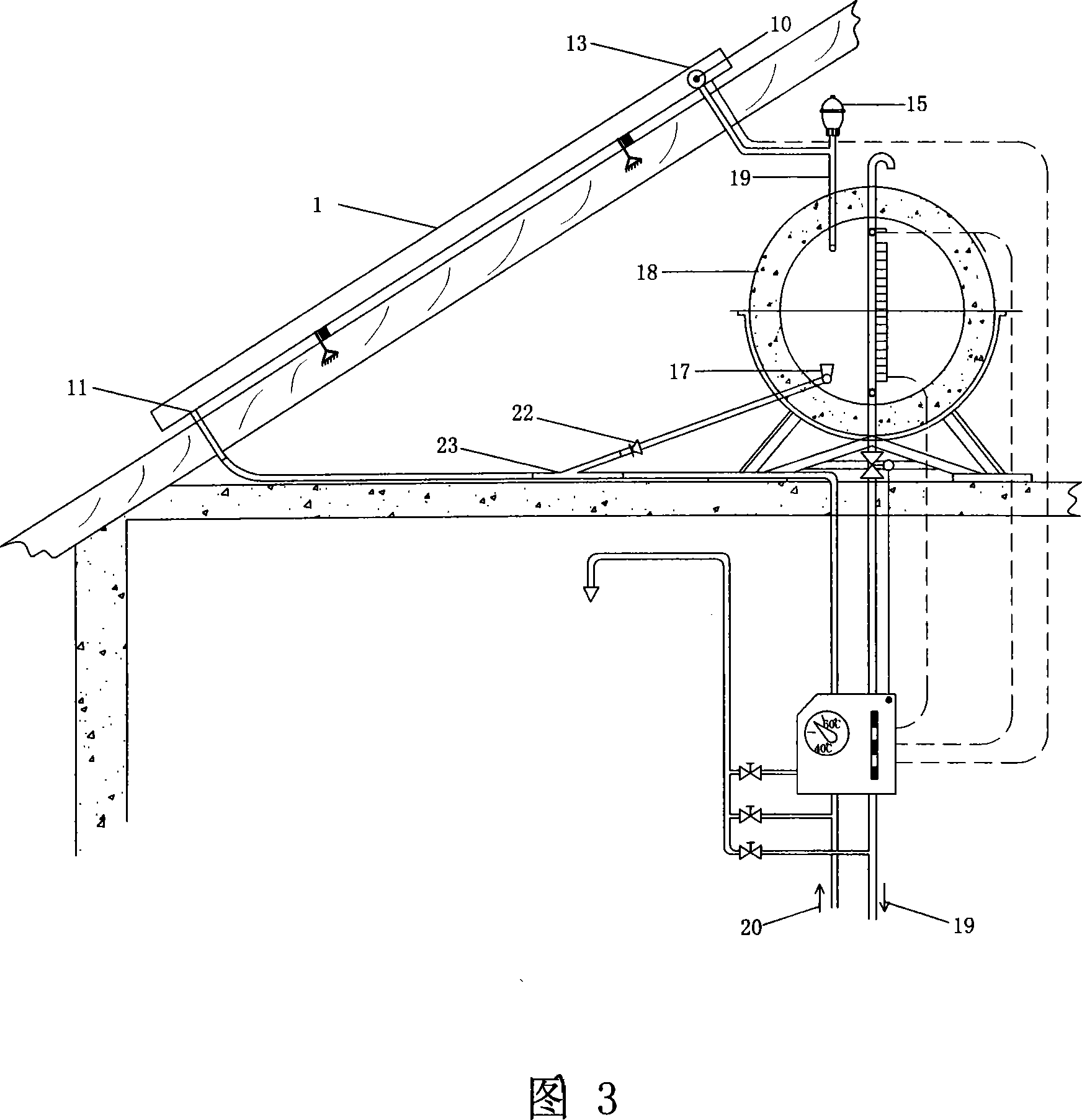 Tube sheet type system integrated solar water heater