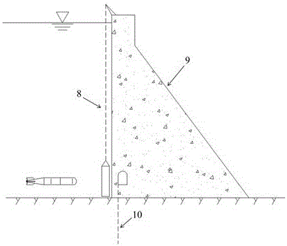 Protection device for underwater anti contact explosion of concrete gravity dam heel