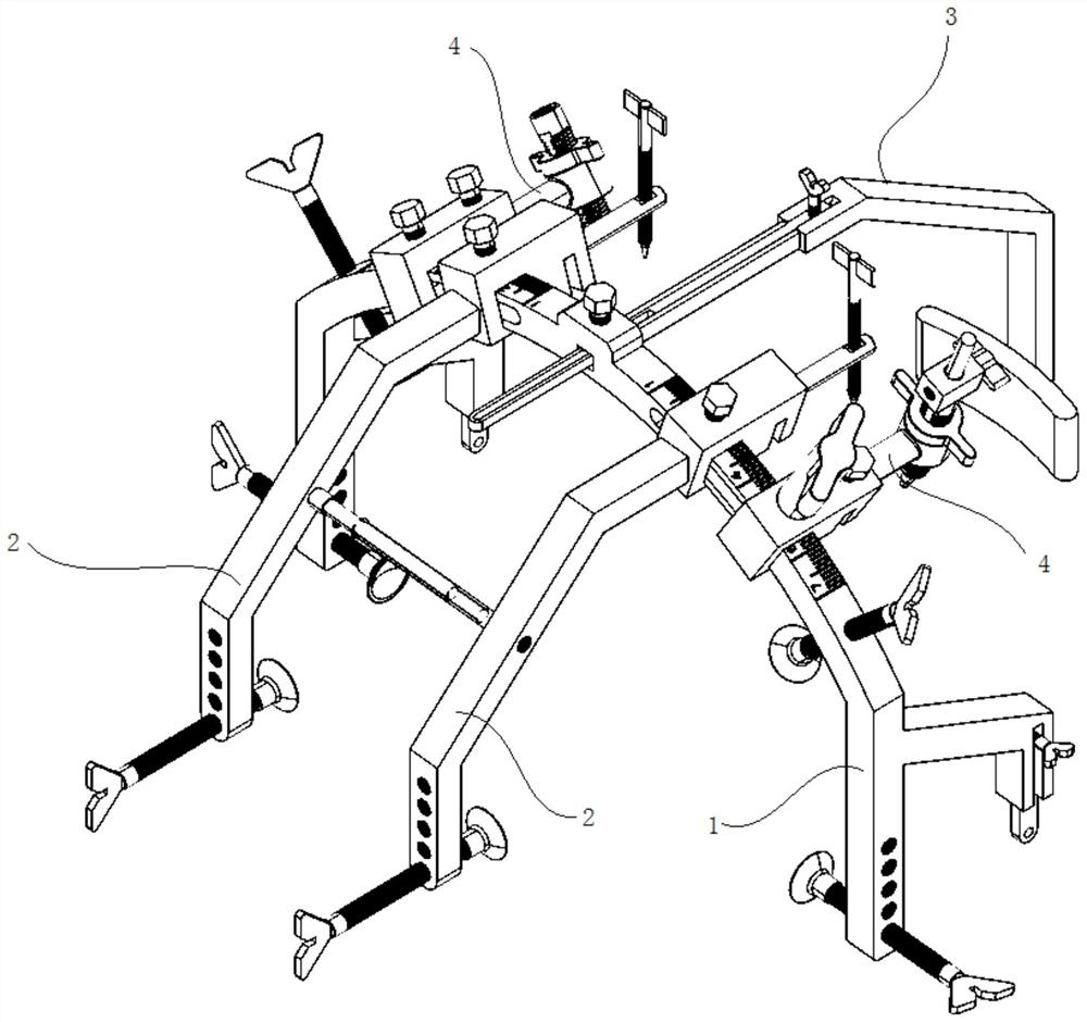 A skull drilling positioning device