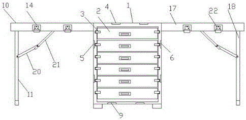 Method for preparing box-type folding table