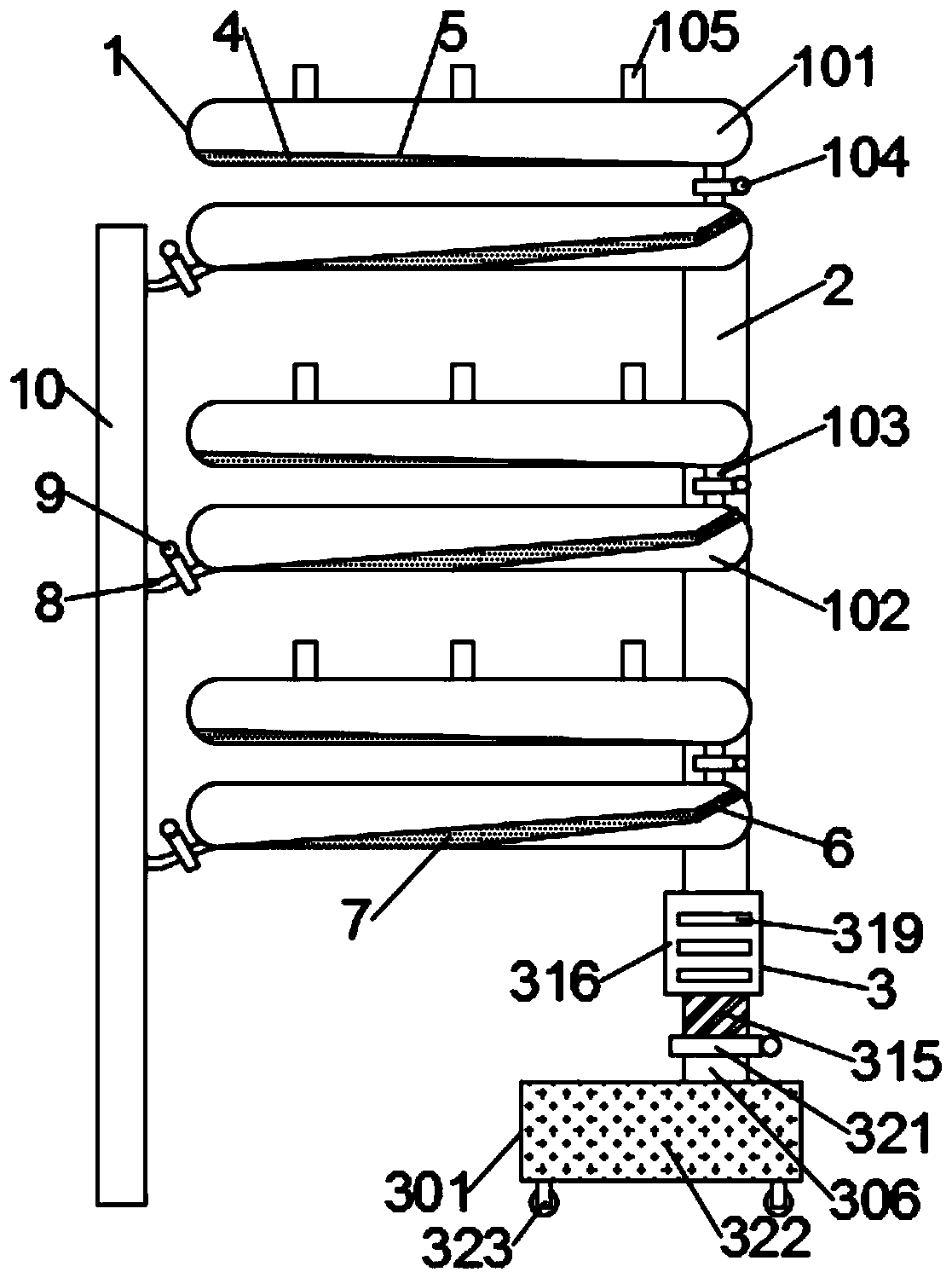 High-rise building sewage power generation mechanism