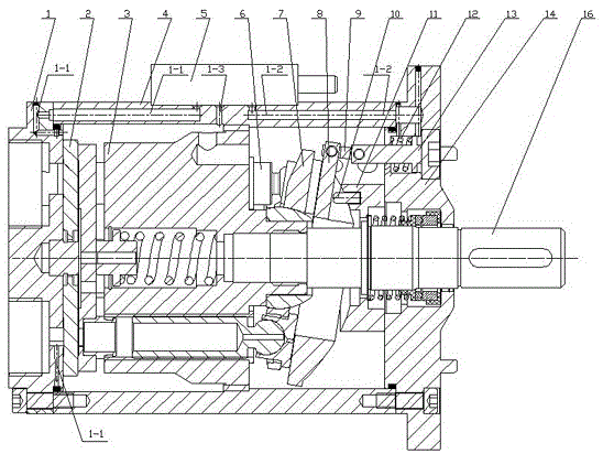 Numerical-control water hydraulic variable piston pump