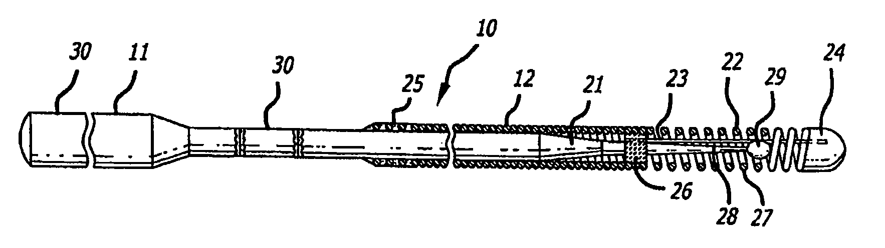 Guide wire with core having welded wire segments