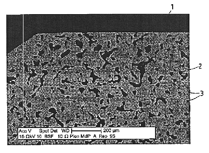 Dry self-lubricating dense material; a mechanical part formed from said material; a method of manufacturing said material