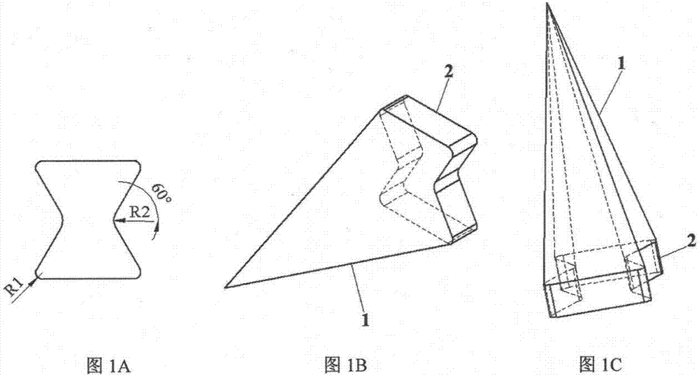 Composite needle for two-dimensional negative Poisson's ratio structure textile and purpose thereof