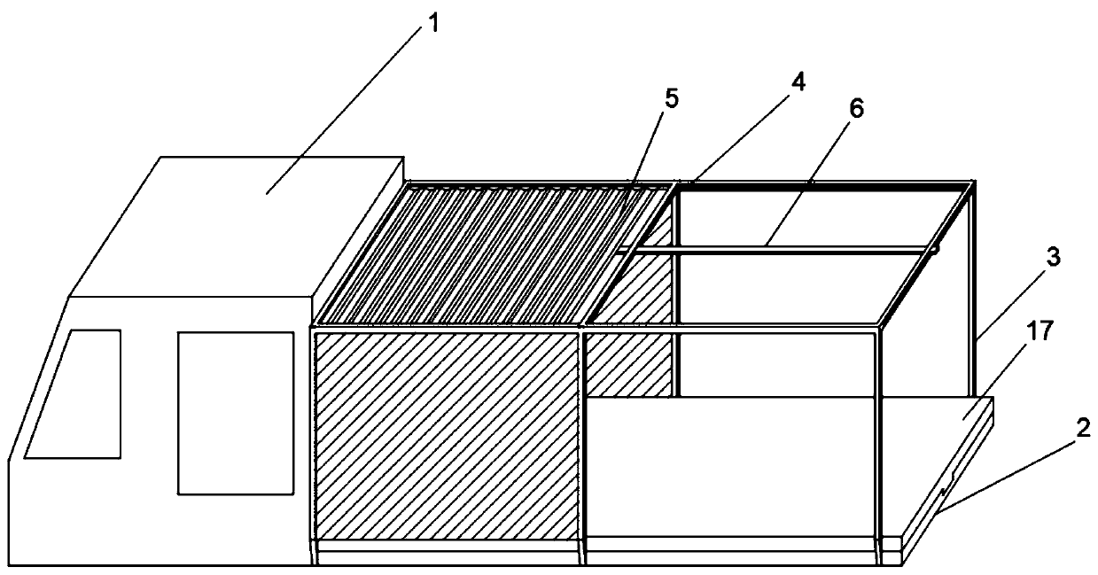 Special vehicle for repairing grabbing arm structure of crane by using wind power