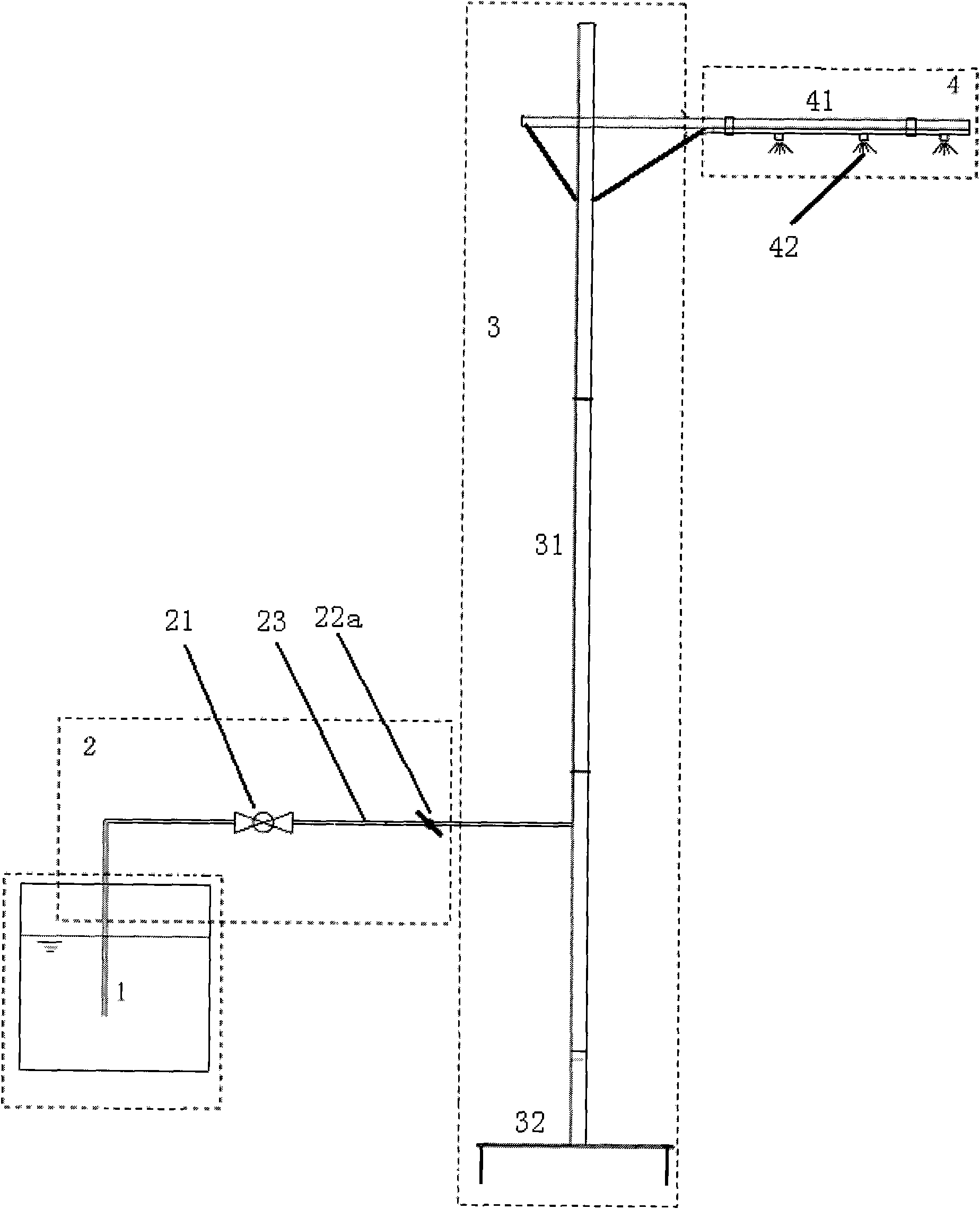 Portable artificial rain simulating device