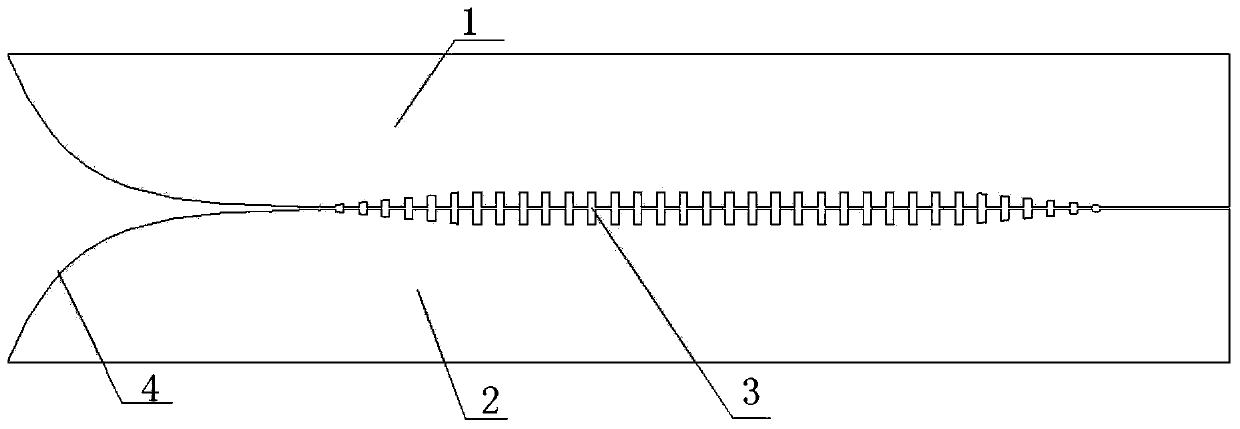 A device for realizing the conversion between space wave and terahertz artificial surface plasmon wave