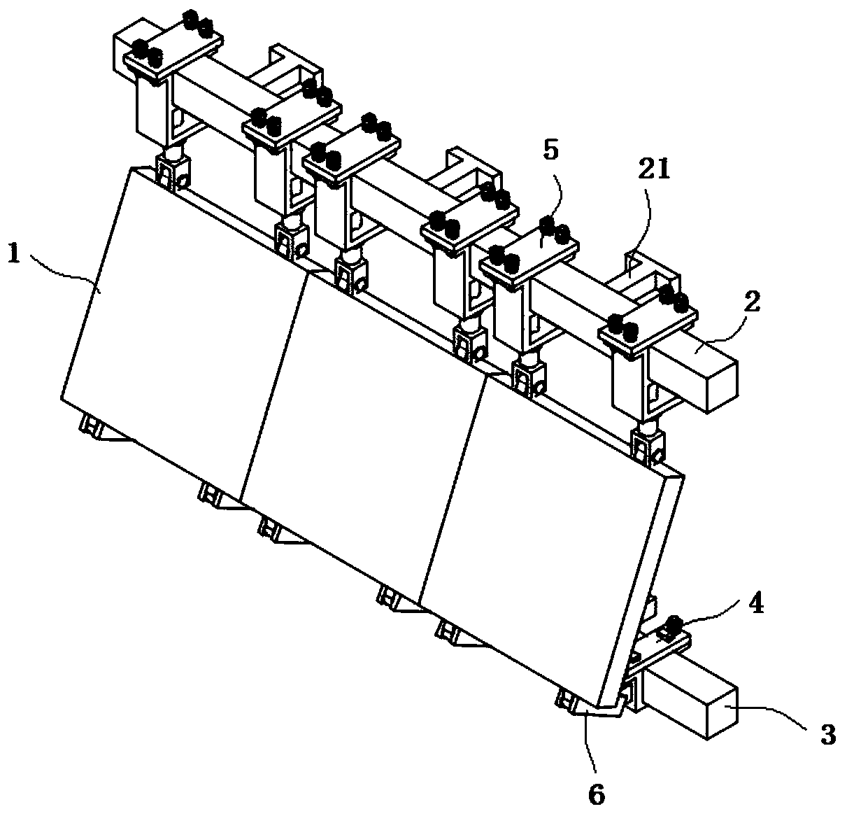 Solar cell panel mounting bracket mounted on outer wall