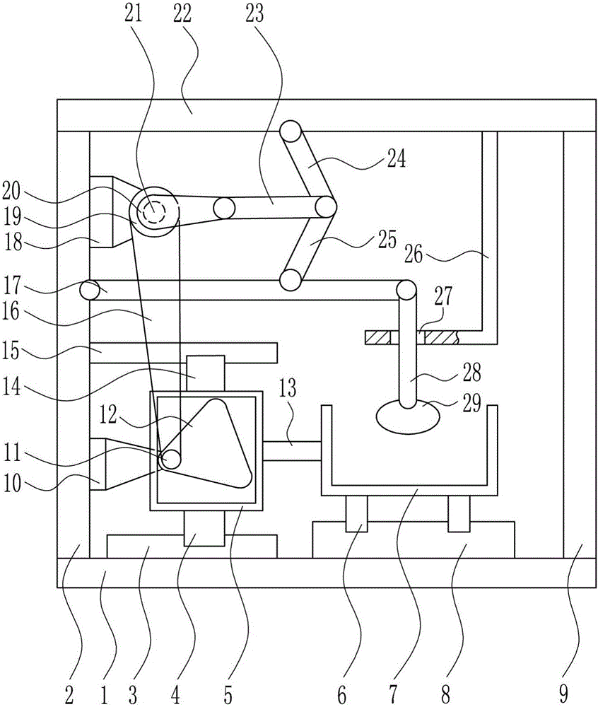 Fast medicinal material mashing device for biomedical pharmacy