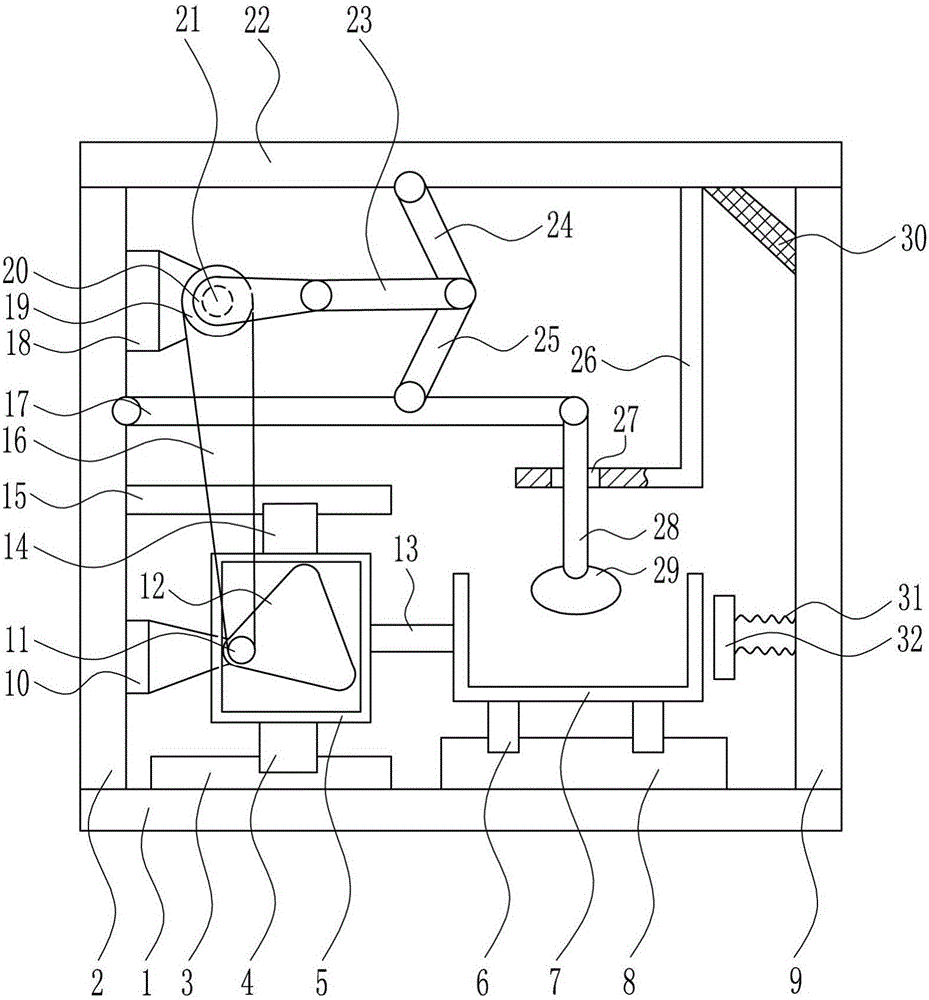 Fast medicinal material mashing device for biomedical pharmacy