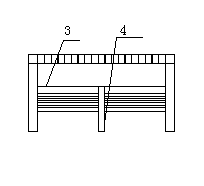 Baffle-type cooling bench for shunting and air cooling treatment