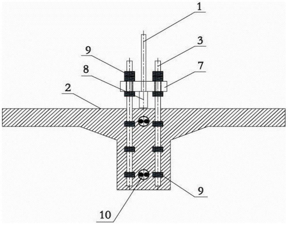 Cable stayed bridge for test, and mounting method