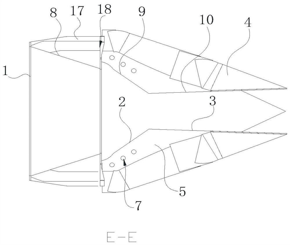 A binary nozzle structure for ejecting cold air from the engine compartment