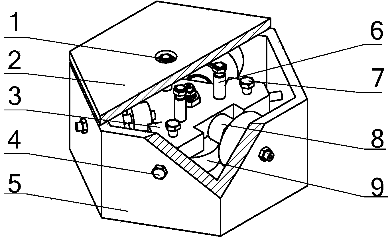 Pulling and pressing both-way decoupling and parallel connecting three-dimensional force sensor