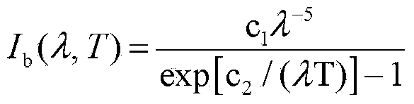 Energy method-based high-temperature radiation rate measuring device of semi-transparent material and revising method for deducting background radiation