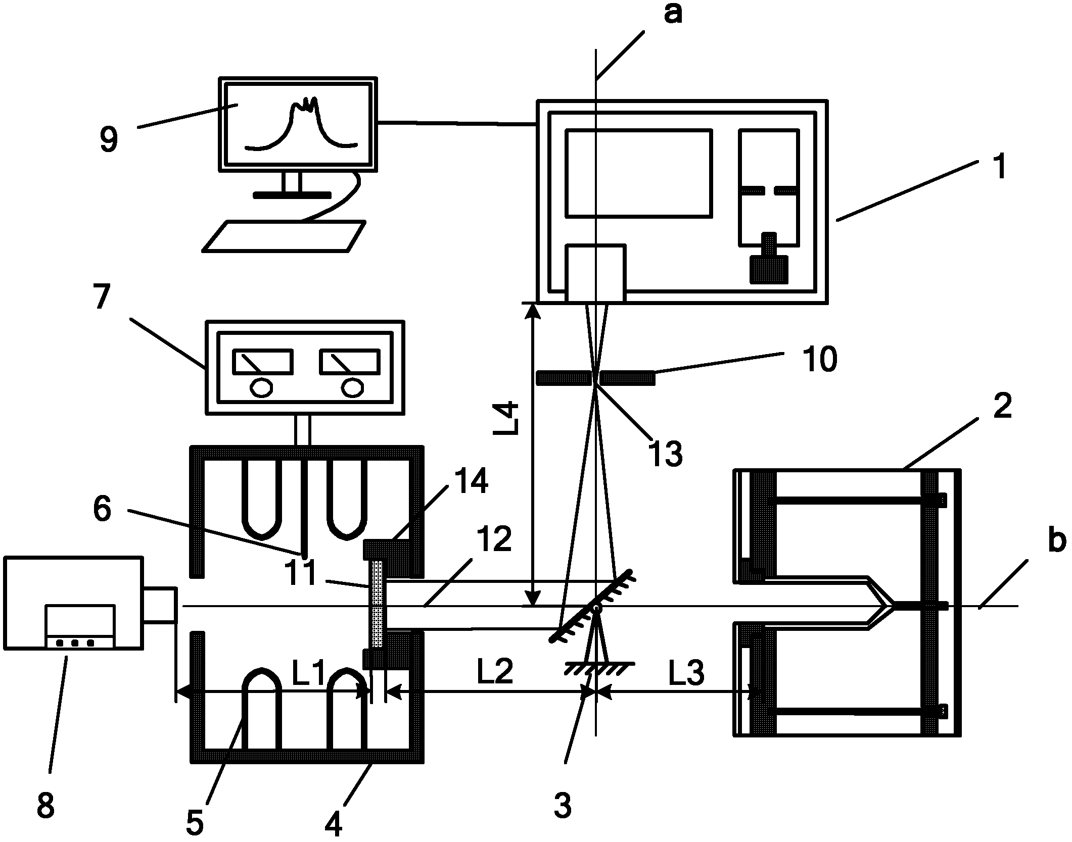 Energy method-based high-temperature radiation rate measuring device of semi-transparent material and revising method for deducting background radiation