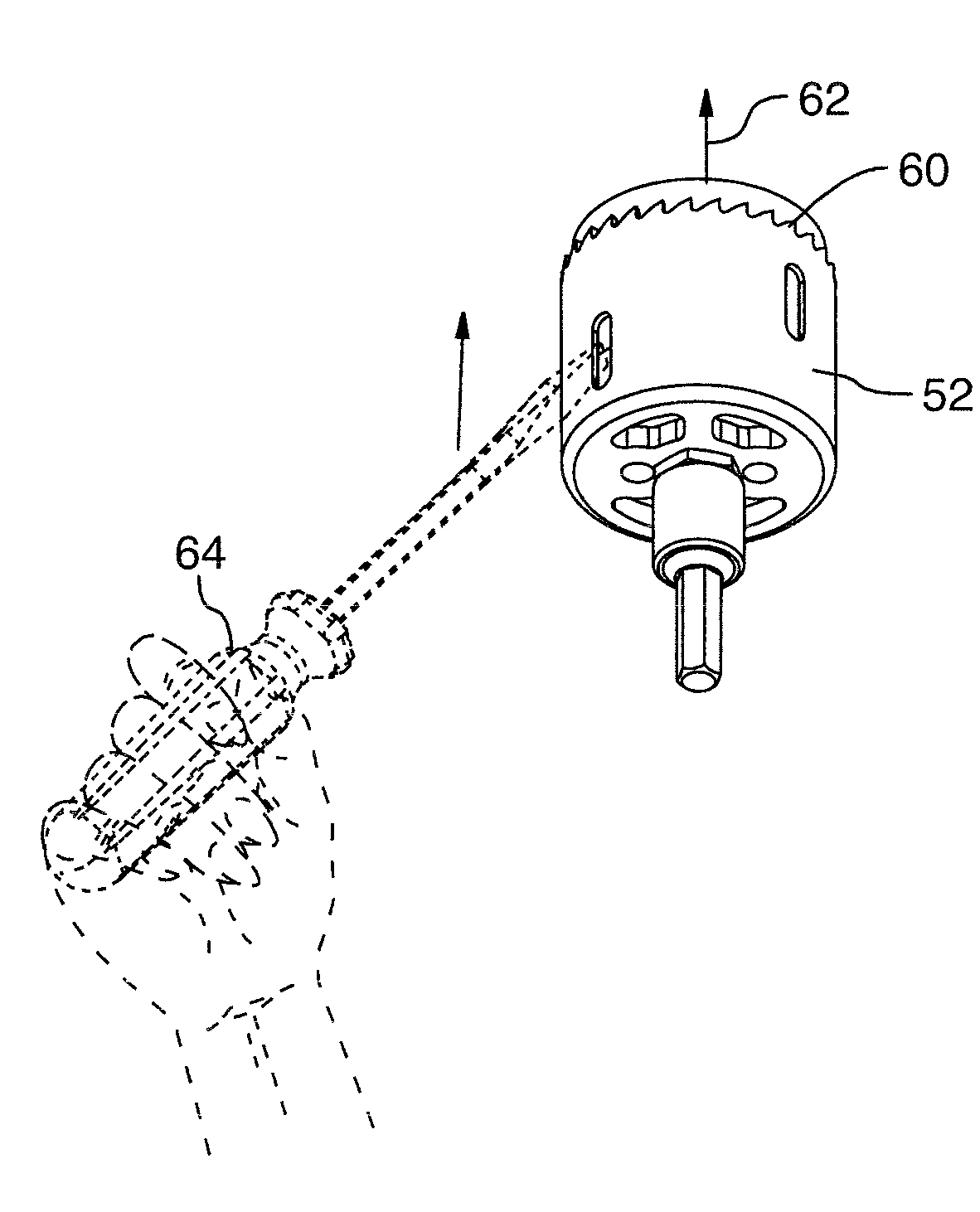 Hole saw system with improved slug removability