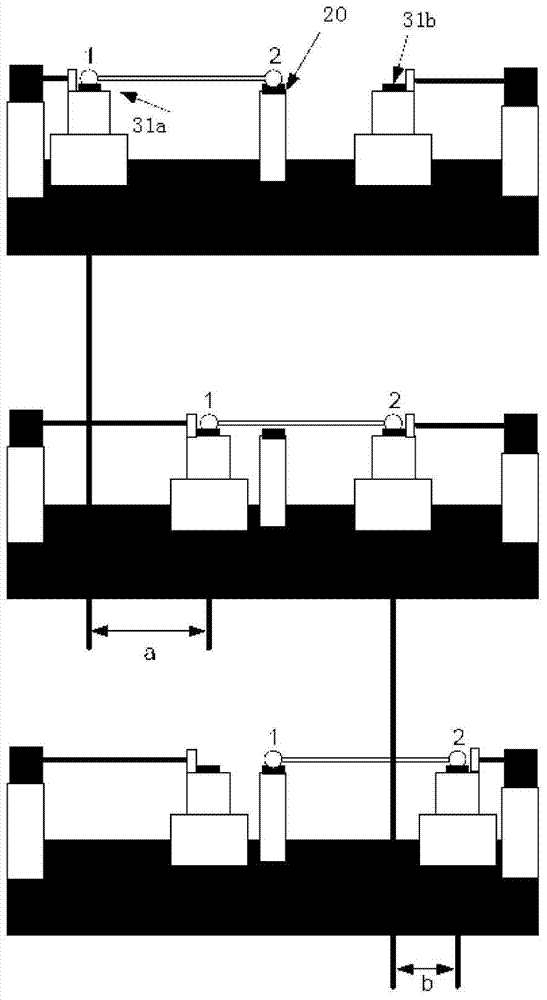 Ball center distance detection device