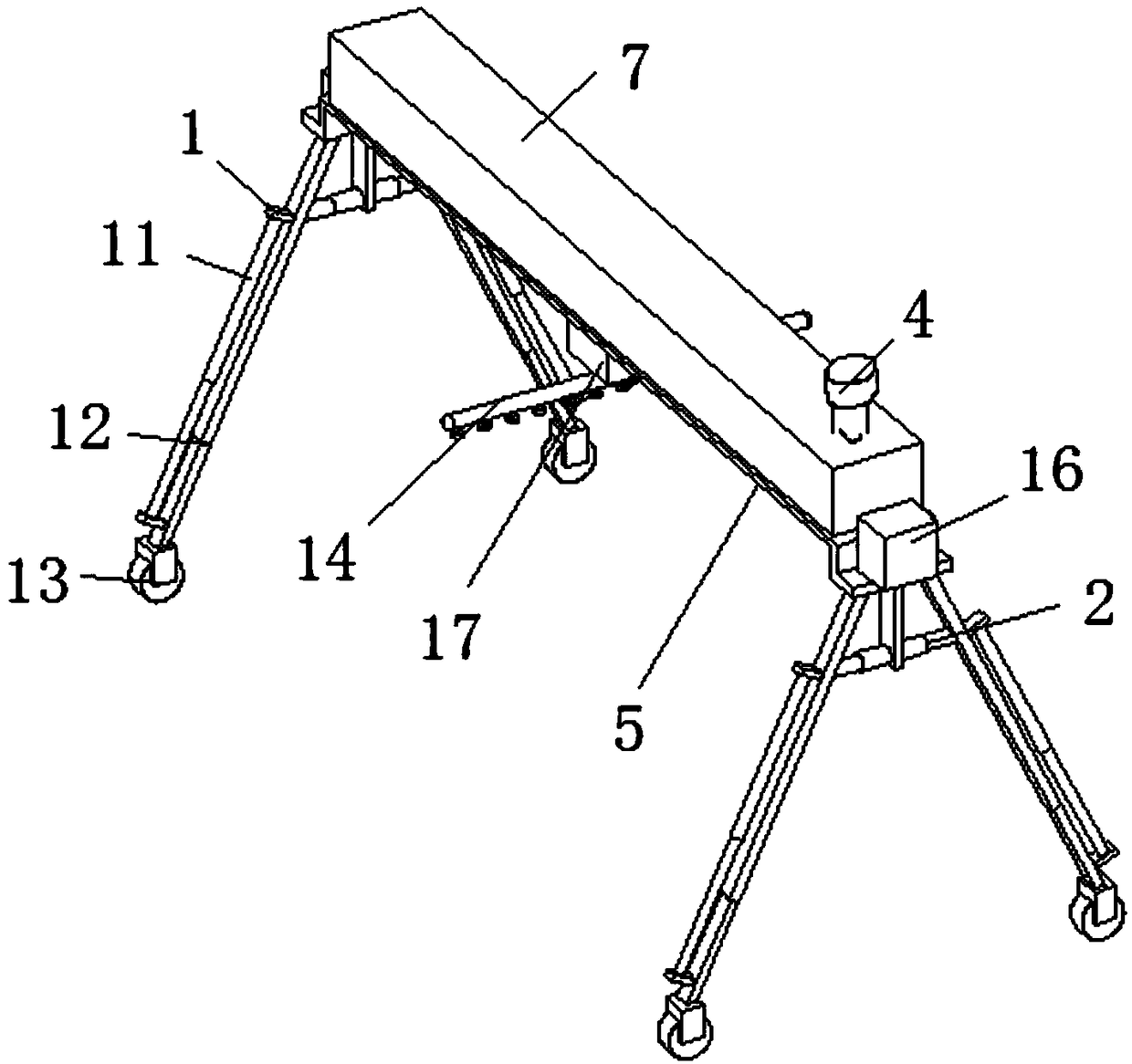 Agricultural pesticide spraying device for greenhouse