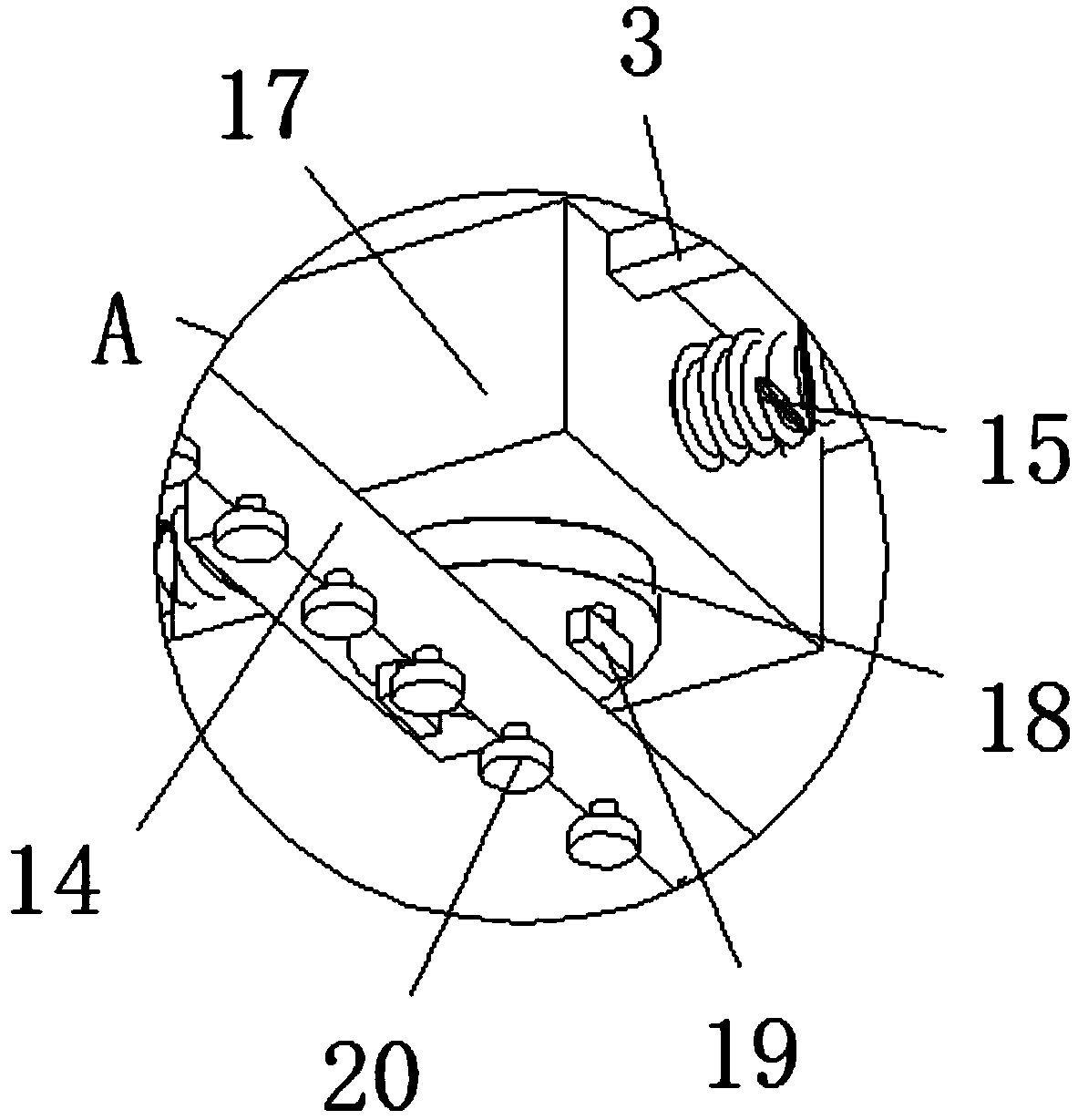 Agricultural pesticide spraying device for greenhouse