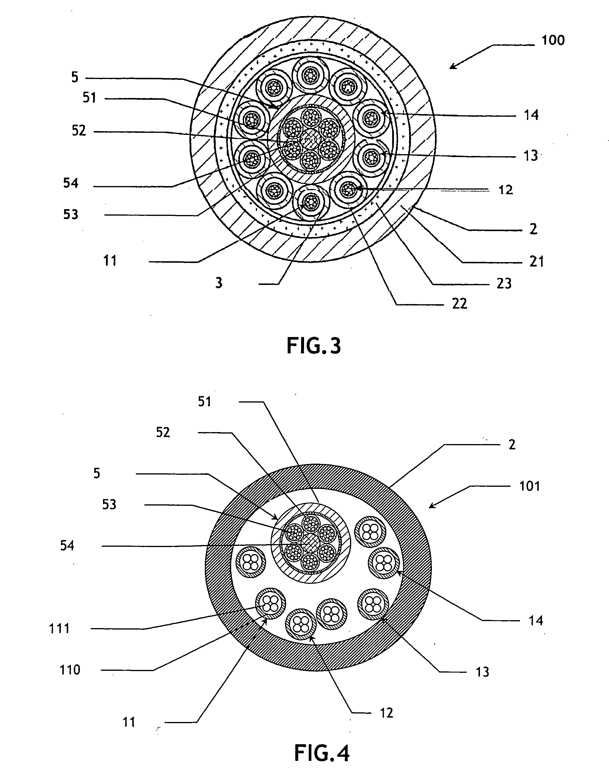 Optical cable for connection to a general distribution network, and a method of connecting said cable